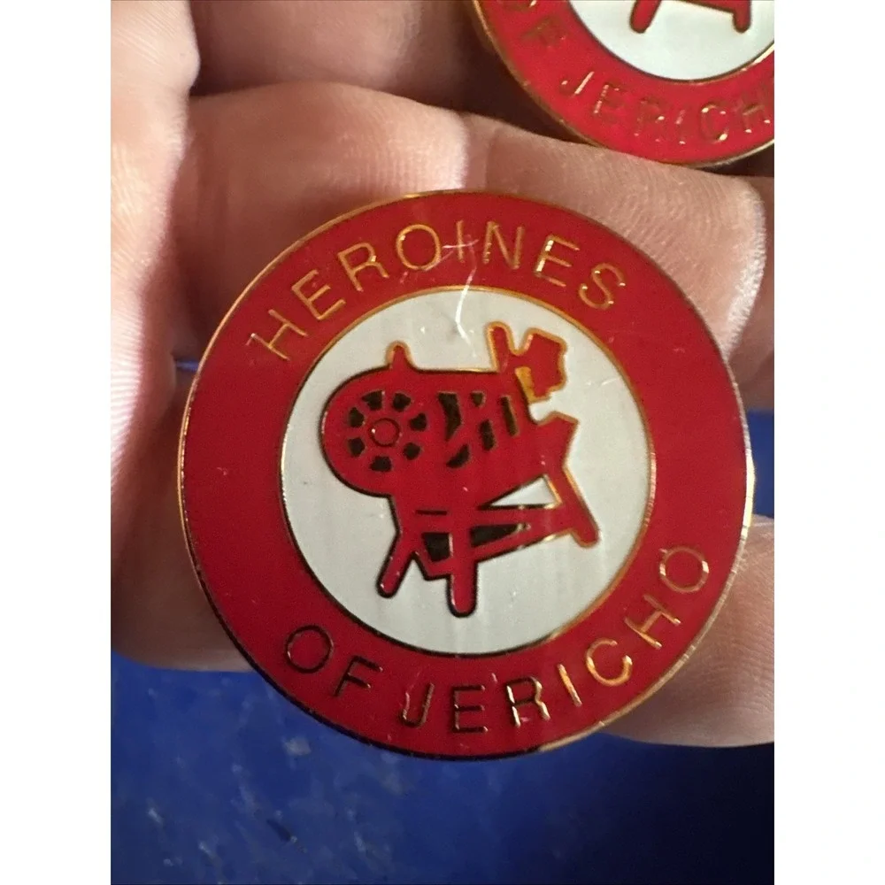 Two Pcs  Heroines of Jericho Masonic Lapel Hat Vest Pins